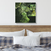 Abstracte trilling zwart-wit canvas afdruk (Insitu (Slaapkamer))