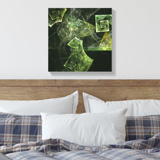 Abstracte trilling zwart-wit canvas afdruk (Insitu (Slaapkamer))