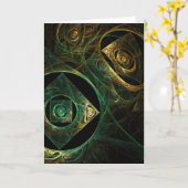 Abstracte trillingen Wenskaart Kaart (Gele Bloem)