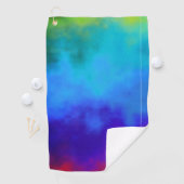Abstracte troebele regenboogspoel kleurrijke gradi golfhanddoek (Insitu)
