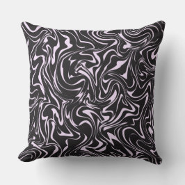 Abstracte trommelduim voor zwart en roze marmer kussen