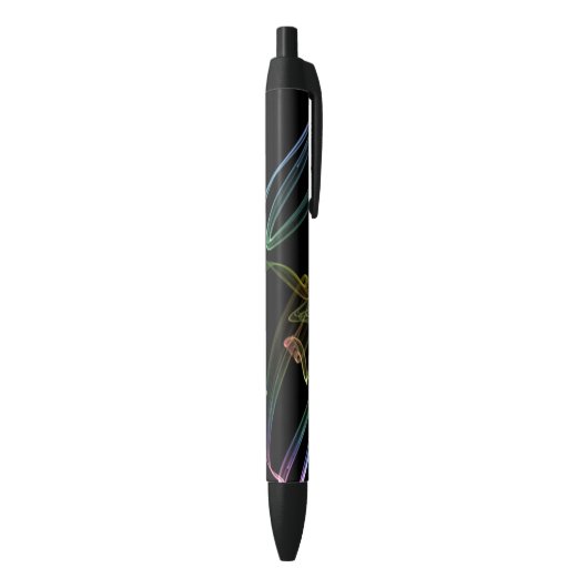 Abstracte Trompet Fractal Zwarte Inkt Pen (Achterkant (Verticaal))