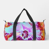 Abstracte Tropische Aqua en Paarse Hibiscus Flower Plunjezak (Voorkant)