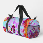 Abstracte Tropische Aqua en Paarse Hibiscus Flower Plunjezak (Rechterhoek)