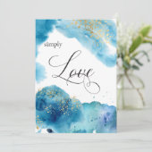 *~* Abstracte Tropische Beach Glitter Waves Wedden Kaart (Staand voorkant)