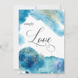 *~* Abstracte Tropische Beach Glitter Waves Wedden Kaart