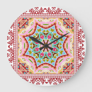 Abstracte tropische bladeren divers patroon grote klok