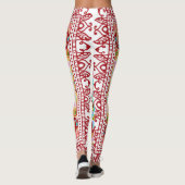 Abstracte tropische bladeren divers patroon leggings (Achterkant)