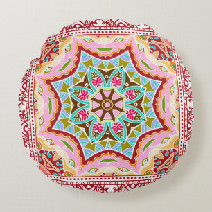 Abstracte tropische bladeren divers patroon rond kussen