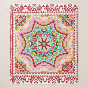 Abstracte tropische bladeren divers patroon sherpa deken