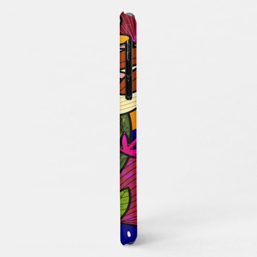 Abstracte tropische bladeren en bloemen Case-Mate iPhone case (Achterkant/links)