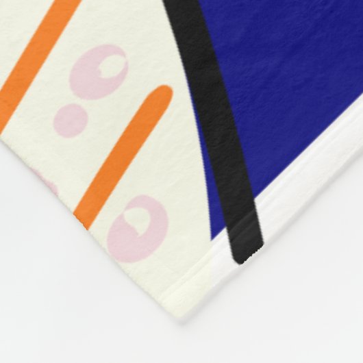 Abstracte tropische bladeren en bloemen fleece deken (Hoek)