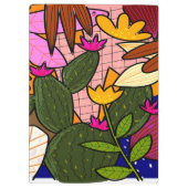 Abstracte tropische bladeren en bloemen klembord (Achterkant)