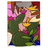 Abstracte tropische bladeren en bloemen klembord (Voorkant)
