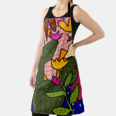 Abstracte tropische bladeren en bloemen schort (Insitu)