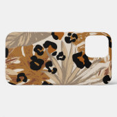 Abstracte tropische bladeren en goudluipaarden Case-Mate iPhone case (Achterkant (horizontaal))