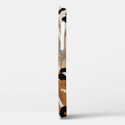 Abstracte tropische bladeren en goudluipaarden Case-Mate iPhone case (Achterkant / Links)