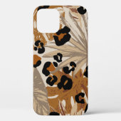 Abstracte tropische bladeren en goudluipaarden Case-Mate iPhone case (Achterkant)