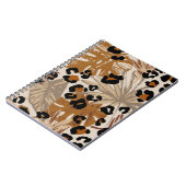 Abstracte tropische bladeren en goudluipaarden notitieboek (Linkerzijde)