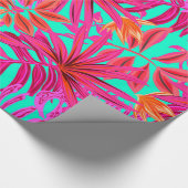 Abstracte tropische bladeren Garden Elegant Floral Cadeaupapier (Hoek)