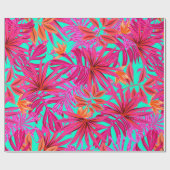 Abstracte tropische bladeren Garden Elegant Floral Cadeaupapier (Vlak)
