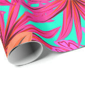 Abstracte tropische bladeren Garden Elegant Floral Cadeaupapier (Rol Hoek)