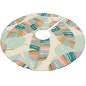 Abstracte tropische bladeren: modern naadloos kerstboom rok (Gekanteld)