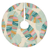 Abstracte tropische bladeren: modern naadloos kerstboom rok (Voorkant)