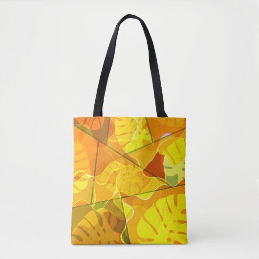ABSTRACTE TROPISCHE BLADEREN TOTE BAG (Voorkant)