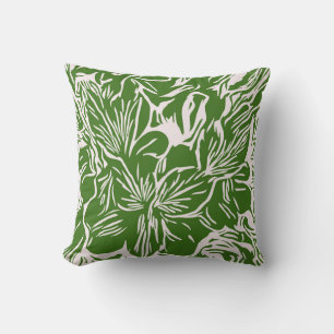 Abstracte tropische bloem botanisch kussen