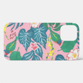 Abstracte tropische bloemen, guache schilderpatroo Case-Mate iPhone case (Achterkant (horizontaal))
