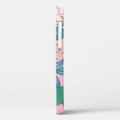 Abstracte tropische bloemen, guache schilderpatroo Case-Mate iPhone case (Achterkant / Links)