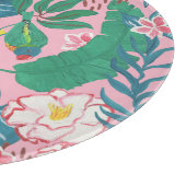 Abstracte tropische bloemen, guache schilderpatroo snijplank (Hoek)