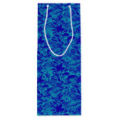 Abstracte Tropische Bloemen Wijntas Wijn Cadeautas (Achterkant)