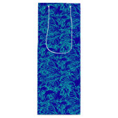 Abstracte Tropische Bloemen Wijntas Wijn Cadeautas (Voorkant)