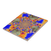 abstracte tropische bloemenmandala schilderij orch tegeltje (Zijkant)