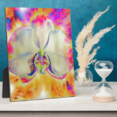Abstracte tropische boho orchidee waterverf schild fotoplaat (Zijkant)