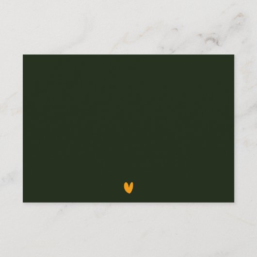 Abstracte tropische botanische bruiloft - Gegevens Informatiekaartje (Achterkant)