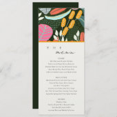 Abstracte tropische botanische Kaart van het bruil (Voorkant / Achterkant)