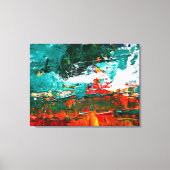 Abstracte Tropische Botsing Canvas Afdruk (Voorkant)