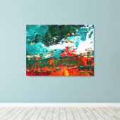Abstracte Tropische Botsing Canvas Afdruk (Insitu (Houten vloer))