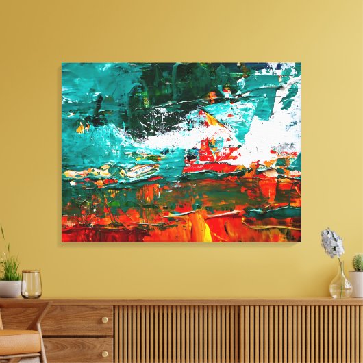 Abstracte Tropische Botsing Canvas Afdruk (Insitu (Woonkamer))