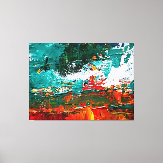 Abstracte tropische botsing canvas afdruk (Voorkant)