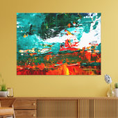 Abstracte tropische botsing canvas afdruk (Insitu (Woonkamer))