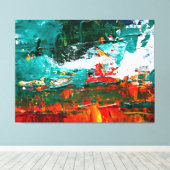 Abstracte tropische botsing canvas afdruk (Insitu (Houten vloer))