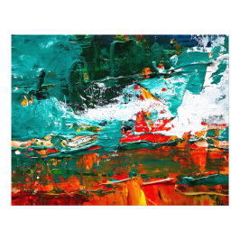 Abstracte tropische botsing foto afdruk