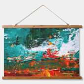 Abstracte tropische botsing hangend wandkleed (Voorkant)