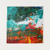 Abstracte tropische botsing wandkleed (Voorkant (horizontaal))