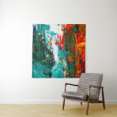 Abstracte tropische botsing wandkleed (In situ)