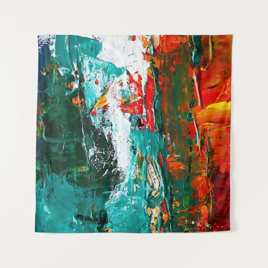 Abstracte tropische botsing wandkleed (Voorkant)